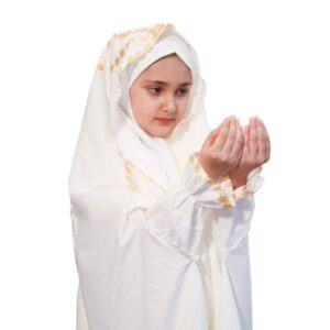 Islamic White Girls’ Namaz Chador Model Khorshidi