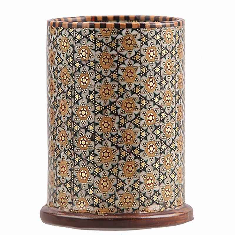 Persian Wooden Makeup Holder – Khatam Kari Enameling Art