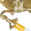 Brass Semi-flush Chandelier Florentine and Vintage Style Hiva