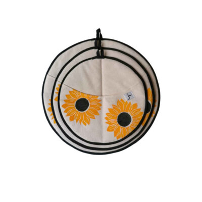 Damkoni - Persian Rice Bonnet Lid Steam Catcher Set of 3 - Model Sunflower