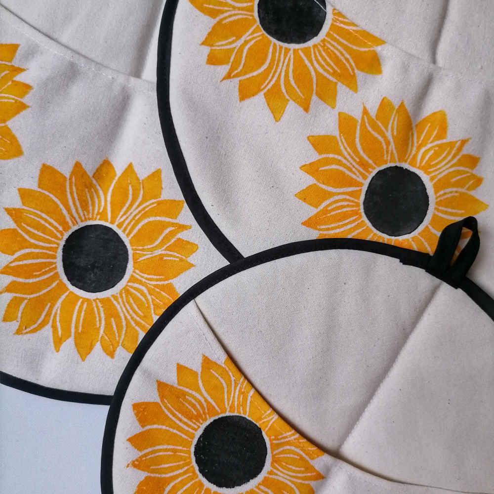 Damkoni – Persian Rice Bonnet Lid Steam Catcher Set of 3 – Model Sunflower