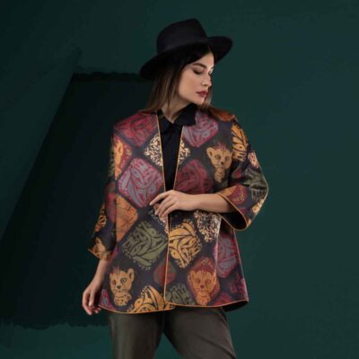 Stylish Persian Blazer Manto Pirooz with Modern Casual Style