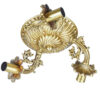 Aluminium Semi-flush Chandelier Florentine and Vintage Style Komeil