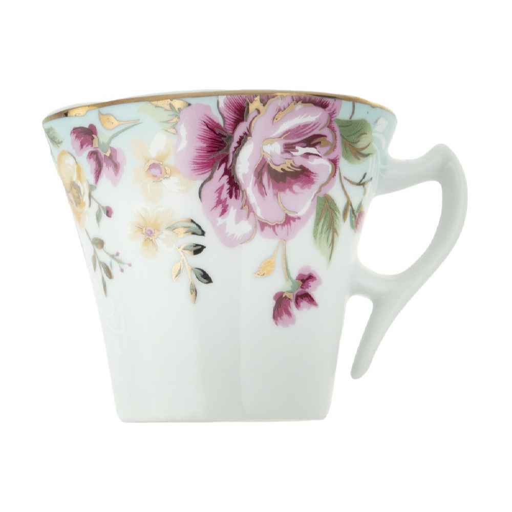 Persian Teacup Set with Saucer – Bahar Porcelain Design (12pcs)