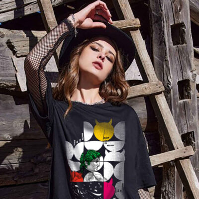 Unisex Arezoo T-Shirt with Persian Inspired Artistic Design in Cotton Blend