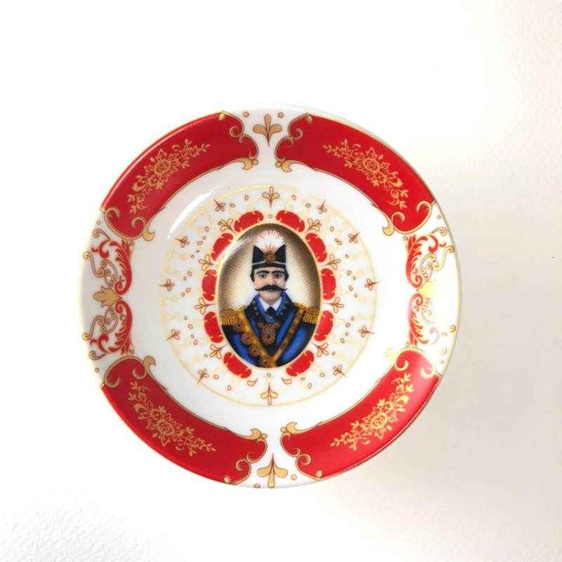 Persian Tea Saucer – Porcelain with Shah Abbasi Naseri Design (Set of 6)