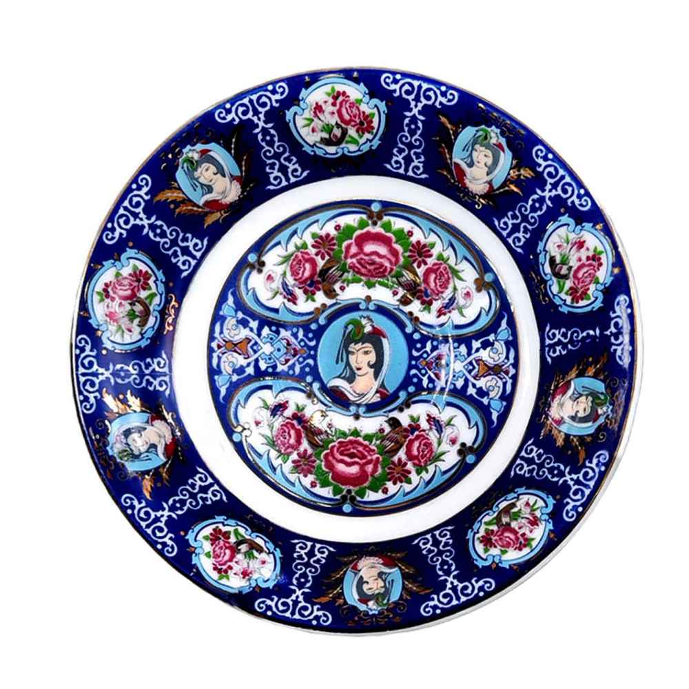 Persian Tea Saucer – Porcelain with Miniature Design (Set of 6)