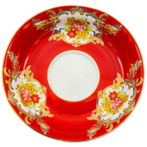 Persian Tea Saucer – Porcelain with Abbasi Design (Set of 6)