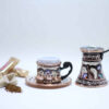 Persian Espresso Cup with Tray - Copper Demitasse Style Fakher