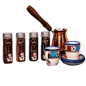 Persian Espresso Cup with Pot – Copper Demitasse Style Fakhr-Ara