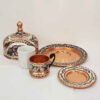 Persian Espresso Cup with Tray - Copper Demitasse Style