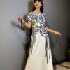 Women's Fashion Short Sleeves Dress with Calligraphy Design Model Parandeh