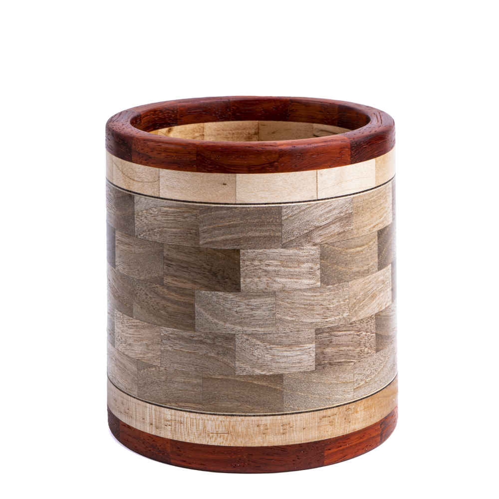 Wooden Makeup Brush Holder Model Lux