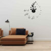 DIY 3D Wall Clock Minimalist with Persian Calligraphy Patterns - Zendegi