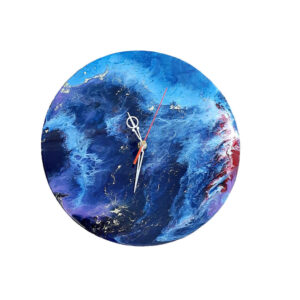 Handcrafted Resin Wall Clock – Abstract Style Arad