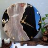 Handcrafted Resin Wall Clock - Abstract Style Barook