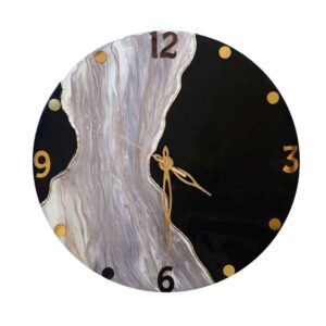 Handcrafted Resin Wall Clock – Abstract Style Barook