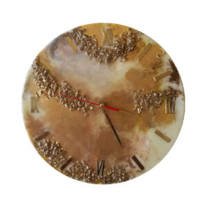 Handcrafted Resin Wall Clock – Abstract Style Mahla