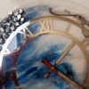 Handcrafted Resin Wall Clock - Abstract Style Ocean