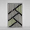 Velvet Vertical Blind Curtain – Abstract Minimal Print