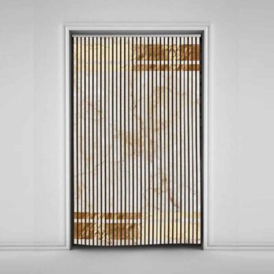 Velvet Vertical Blind Curtain – Abstract Talakoob Print