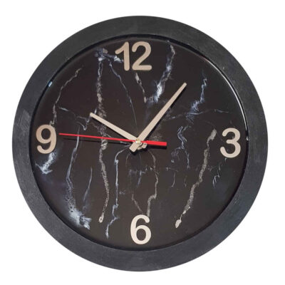 Artistic Handcrafted Resin Wall Clock with Abstract Darkness Design – Decorative Accent for Modern Interiors