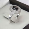 Black Ruby Engagement Silver Ring Bliss for Women Kiana