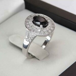 Red Ruby Engagement Silver Ring Bliss for Women Kiana Taranom