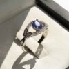 Blue Ruby Engagement Silver Ring Bliss for Women Kamand