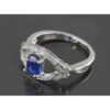 Blue Ruby Engagement Silver Ring Bliss for Women Kamand