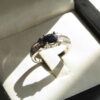 Blue Ruby Engagement Silver Ring Bliss for Women Kiana