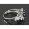 Blue Ruby Engagement Silver Ring Bliss for Women Samira