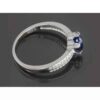 Blue Ruby Engagement Silver Ring Bliss for Women Tabasom
