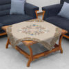 Velvet Tablecloth Persian Elegance Inspired Design Cream