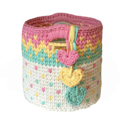 Crochet Storage Basket Yarn Model Colorful