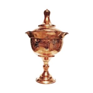 Handcrafted Persian Copper Sugar Bowl with – Hammered & Footed