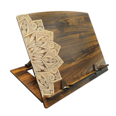 Foldable Wooden Book Rest with Eslimi Design – Mahyas Reading Stand
