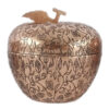 Handcrafted Persian Engraved Copper Sugar Bowl Apple