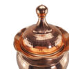 Handcrafted Persian Copper Sugar Bowl with - Hammered Chakoshi
