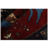 Hand-Knotted Persian Abadeh Horse Rug (Tribal Pictorial Animal Motifs) - Red Wool