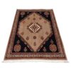 Hand-Knotted Persian Abadeh Parva Rug (Tribal Geometric Medallion) - Brown Wool