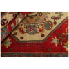 Hand-Knotted Persian Ardabil Gol Abrisham Rug (Tribal Floral Medallion) - Red Wool
