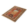 Hand-Knotted Persian Ardabil Poshti Rug (Tribal Pictorial Art Scene) - Brown Wool