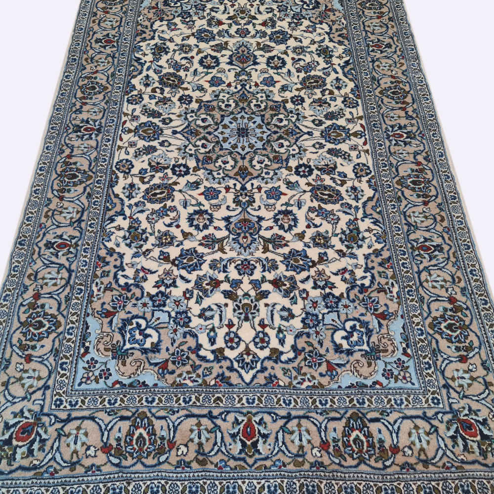 Hand-Knotted Persian Ardakan Salva Rug (Classical Floral Medallion) – Gray Wool