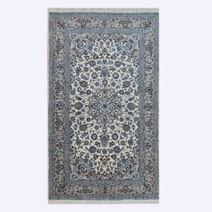 Hand-Knotted Persian Ardakan Salva Rug (Classical Floral Medallion) – Gray Wool