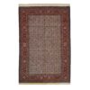 Hand-Knotted Persian Birjand Bahareh Rug (All-over Mahi / Herati Pattern) - Red Wool