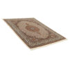 Hand-Knotted Persian Birjand Golabetoon Riz Mahi Rug (Mahi Medallion) - Brown Silk & Wool