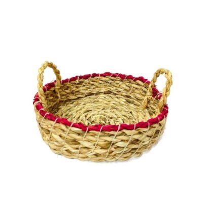 Persian Handwoven Palm Leaf Storage Basket Model Artemis