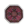 Hand-Knotted Silk Carpet Tablecloth - Red Traditional Floral