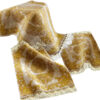 Versace Theme Silk Carpet Tablecloth - Hand-Knotted Gold